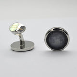 Vintage moon wedding cufflinks with a short button closure